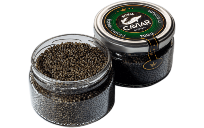 Чорна ікра осетра 200 г Royal Caviar Premium